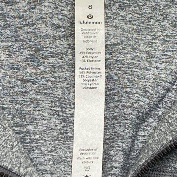 Lululemon In Stride Jacket Heathered Slate Sz 8 Thumb Holes Running - Picture 5 of 7